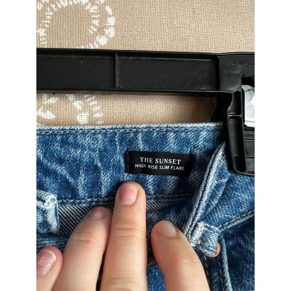 Rails The Sunset High Rise Slim Flare Jeans in Medium Wash - Picture 5 of 7